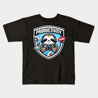 Sloth productivity club Kids T-Shirt